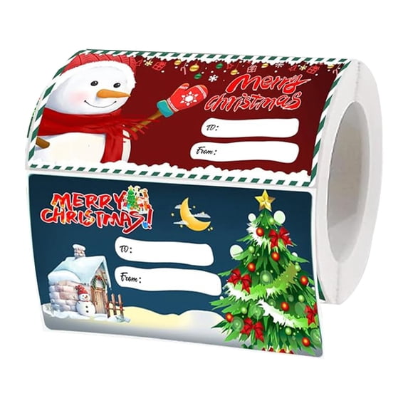 Christmas Gift Tags,Name Tag Stickers Self-Adhesive Labels To And From Format for Holiday Present,Christmas Labels for Christmas Gifts for Mom,Christmas Decorations 300 Count 2.95 X 1.6 Inch