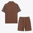 thumbnail image 3 of WILLBEST Traje Corto de Punto con Cuello Cubano y Manga Corta de Jacquard Europeo para Hombre, 3 of 3