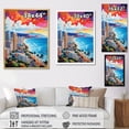 thumbnail image 4 of Designart "Pop Art Maui III" Cityscapes Floater Framed Canvas Wall Art, 4 of 7