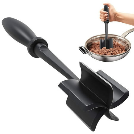 

Yous Auto Meat Chopper Heat Resistant Meat Chopper with Non-slip Handle Nylon Meat Masher Multifunctional Hamburger Chopper Beef Masher Non Stick Mix Chopper for Home Kitchen