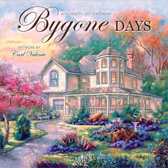 Bygone Days 2027 12 X 24 Inch (Hanging) Monthly Square Wall Calendar Featuring the Artwork of Carl Valente Plastic-Free, (Paperback)