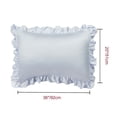 thumbnail image 4 of Unique Bargains 2-Piece Satin Ruffled Edge Pillowcases, King, Silver, 4 of 7