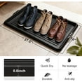 thumbnail image 3 of YILOSF-Boot Tray Shoe Mat, Rubber Shoe Matt Tray Indoor/Outdoor Use, 16" x27.5" Shoe Cleaning Mat Non-Slip with Raised Edge for Entryways, Decks, and Patios (Black), 3 of 4