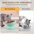 thumbnail image 2 of Kunmingshisd Cuenco elevado de cerámica para gatos - Cuenco elevado para gatos inclinado contra los vómitos - Cuenco para gatos grandes - Cuencos de porcelana para gatos - Cuenco para comida para gato, 2 of 5