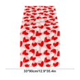 thumbnail image 3 of FYTPOV Pink Table Runner, Valentines Day Decorations, Romantic Hearts Printed Table Runner for Wedding Party, Christmas Runner for Table Home Decor, 13x35 inch, 3 of 5