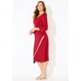 thumbnail image 3 of Catherines Women's Plus Size Asymmetrical Bell Sleeve Ponte Dress, 3 of 4