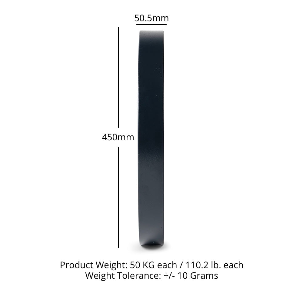 Titan Fitness 50 KG Olympic Calibrated Steel Powerlifting Plate, Machine Precision Steel Discs, Sold Individually
