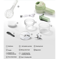 thumbnail image 2 of 4-in-1 Handheld Electric Vegetable Cutter Set Wireless Mini Food Processor with One-Touch Cleaning, 2 of 6