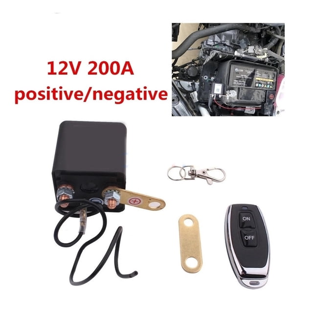 200A Battery Switch Disconnect Isolator Cut Off Tool With Wireless Remote Control Battery Disconnector Positive/Negative ,Wide Use