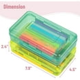 thumbnail image 3 of NestE - Clear Pencil Boxes, 2 Pack, Green Shades, Snap-Tight Lid, Plastic Pencil Box Organizer, 7.9"x4.5"x2.4", 3 of 12