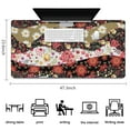 thumbnail image 5 of Long Mouse Pads for Desk,Pioneer Flower Floral Print Pattern Desk Mats on Top Of Desks, Desk Mouse Pad Extra Large with 3mm Non-Slip Base and Stitched Edge for Gaming,Office,Work,Home 47.3"x23.6", 5 of 6