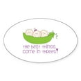 thumbnail image 1 of CafePress - The Best Things Come In Thress! Sticker - Sticker (Oval), 1 of 1