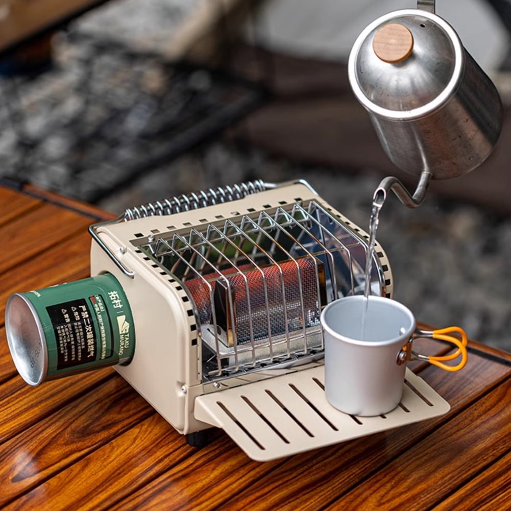 Deal! 1200W Mini Camping Stove Rapid Heating Outdoor Small Heater For Picnic Fishing Cassette Gas Stove (Heating Stove)