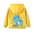 thumbnail image 7 of THDHVS Boys Zip Up Hoodie,Boys Girls Rain Jacket Lightweight Waterproof Hooded Fleece Lined Raincoat Windbreakers for Kids Yellow, 7 of 7