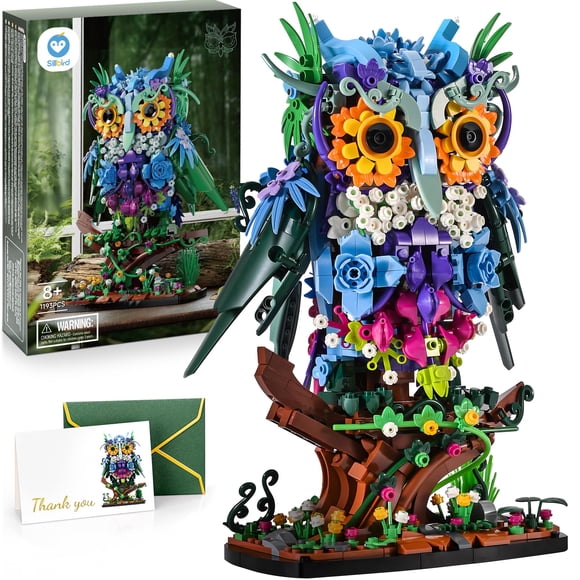 Set de construcción Sillbird Flower Owl Botanical Collection para adultos