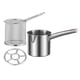 thumbnail image 1 of Sartén freidora, olla con tapa, olla para patatas fritas, cesta de red portátil, sartén para leche, utensilios de cocina prácticos, sartén para Estilo E, 1 of 8