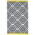 thumbnail image 1 of Erbanica 4' x 6' Indoor Outdoor Moroccan Ochre Yellow Band Reversible Plastic Rug, 1 of 4