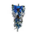 thumbnail image 2 of FVDPWYE Snowy Christmas Wreath Decorative Hanging Ornament for Party Home Xmas Decor Blue, 2 of 9