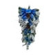 thumbnail image 2 of Corona navideña nevada para puerta de entrada, corona de invierno decorada con guirnalda de bolas de lazo Azul, 2 of 9