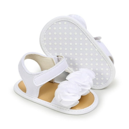 

Infant Baby Girls Sandals with Flower Soft Sole Newborn Summer Crib Shoe Toddler First Walker Princess Dress Shoes