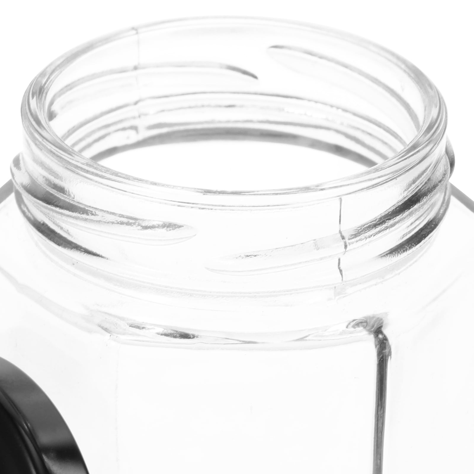 CRILSTYLEO Glass Honey Jar with Lid for Storage Assorted Color Easy to Clean Wide Mouth 4pcs