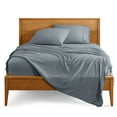 thumbnail image 4 of Bare Home Premium 1800 Collection 4-Piece Bed Sheet Set, Queen, Steel Blue, 4 of 11