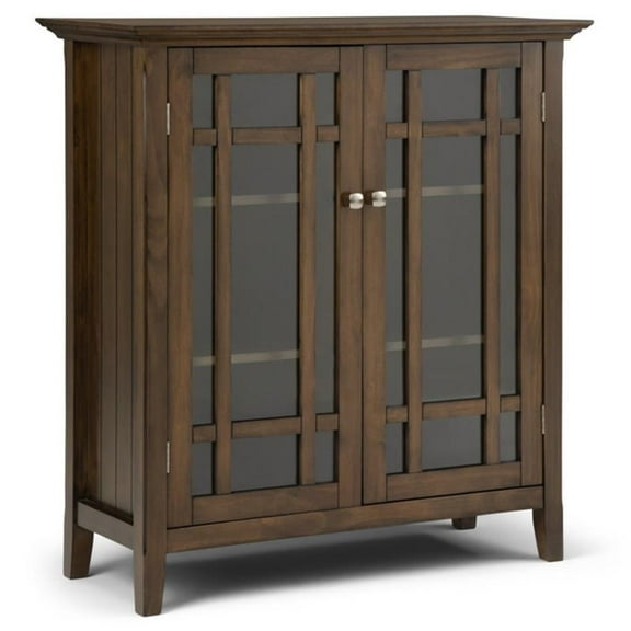 Pemberly Row 2 Doors Transitional Wood Medium Cabinet in Brown
