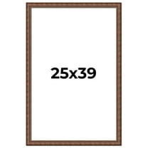 25x39 Dark Brown Bamboo Real Wood Picture Frame Width 1.5 inches | Interior Frame Depth 0.5 inches