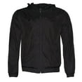 thumbnail image 2 of Mens Zipper Windbreaker Jacket Polyester Side Pockets Hoodie Mesh Green S, 2 of 2