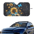 thumbnail image 2 of Xixirimido Car Windshield Sun Shade Foldable Sun Visor for Front Window Sunshade Universal Fit Most Truck SUV Vans Car Interior Accessories, Butterfly Sunflower Starry Night, 2 of 8