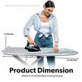 thumbnail image 2 of Home Intuition Scorch Resistant Standard Size Coated Ironing Board Cover and Pad, 15"x54", Grey (Cover Only), 2 of 8