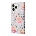 thumbnail image 4 of Rose Flower Pattern Wallet Case for iPhone 11 Pro Max 6.5 Inch, Premium PU Leather Bracket Shockproof Flip Folio Phone Cover with Card Slots Kickstand Magnetic Clasp Wrist Strap Case,Pink Rose, 4 of 8