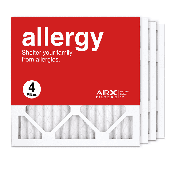 AIRx Filters 14x14x1 Air Filter MERV 11 Pleated HVAC AC Furnace Air Filter, Allergy 4-Pack Made in the USA