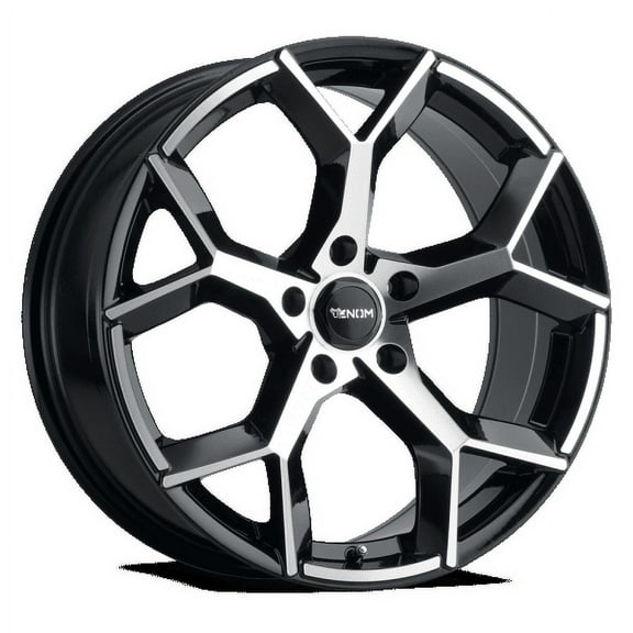 VENOM 37 18X8.5 5X114.3 35ET 73.1CB GLOSS BLACK MACHINED FACE WHEEL