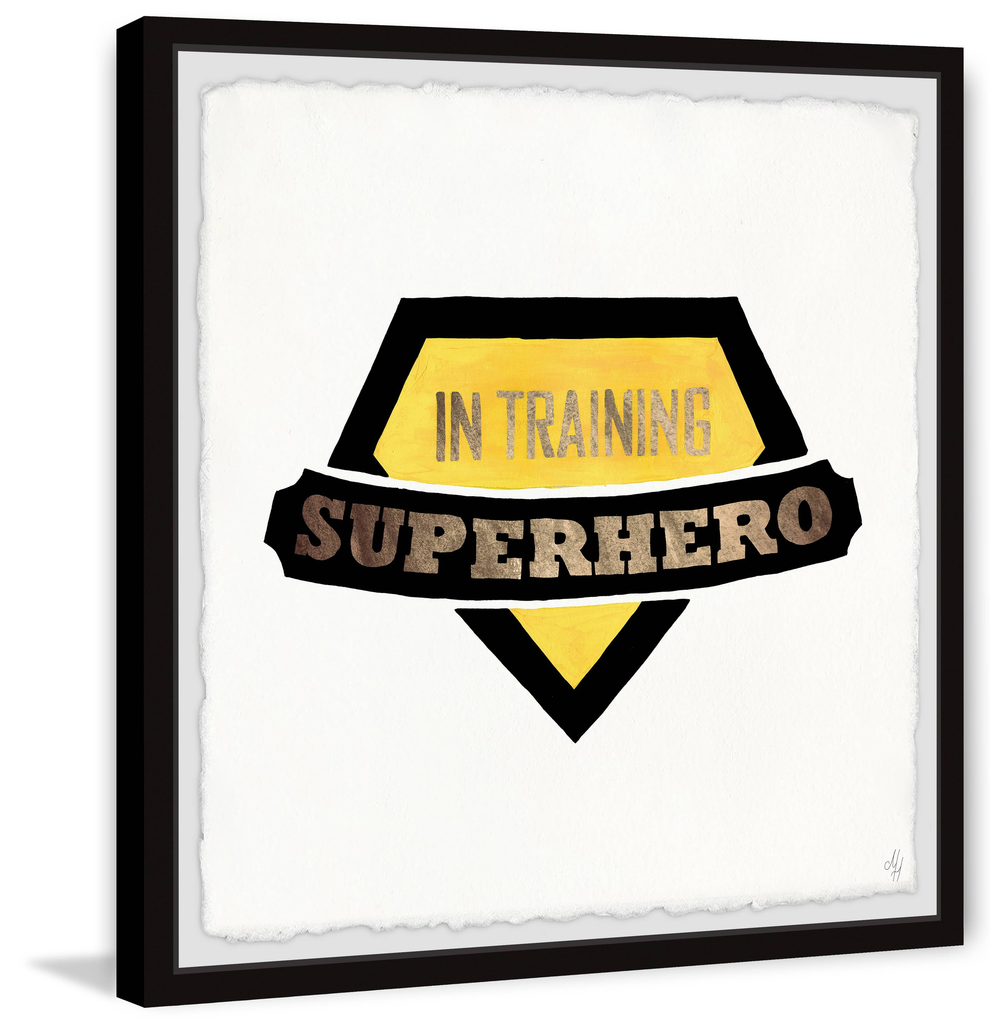 Marmont Hill Superhero in Training Badge Framed Wall Art