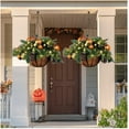 thumbnail image 2 of Artificial 20in Christmas Teardrop Door Swag Decoration for Holiday Wall Door Window Decor, 2 of 8