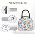 thumbnail image 4 of Pofeuu Stamp Print Lunch Bag for Adult Insulated Lunch Box,Leakproof Cooler Food Lunch Containers Reusable High Capacity Lunch Tote Bags-One Size, 4 of 6