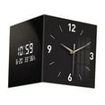 thumbnail image 2 of Luzkey Corner Clock Double Sided Wall Clock Practical Easy to Install with Light Temperature Display for Kitchen Home Bedroom Office 30cmx30cm, 2 of 8