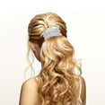 thumbnail image 2 of Unique Bargains 1 Pc Ponytail Buckle Hair Clip Glossy Faux Pearl Hair Ponytail Cuff for Women Silver Tone, 2 of 5