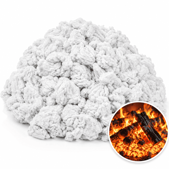 Artrylin 7 oz Aluminum Silicate Fibe,High-Temperature Resistance Fireplace Embers,Rock Wool Glowing Embers,Rock Wool for Vented Gas Fireplaces,Mineral Fiber Rock Wool