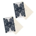thumbnail image 1 of Minkissy Invitation Cards with Envelopes 10 Sets Blue Beige Rectangular Shape for Wedding Engagement Anniversary Events, 1 of 8