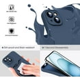 thumbnail image 3 of Liquid Silicone Case for iPhone 15 Plus - [Camera All-Round Protection] [Soft Microfiber Lining Anti-Scratch] 4 Layer Full Covered Shockproof Gel Rubber Phone Case Cover, 6.7", Dark Blue, 3 of 16
