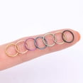 thumbnail image 4 of Implant Grade Titanium PVD Golden Basic Seamless Hinged Clicker Hoop Ring, 4 of 5