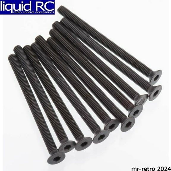 Tekno RC 1333 Flat Head Screw M3x40mm Black EB48 (10)