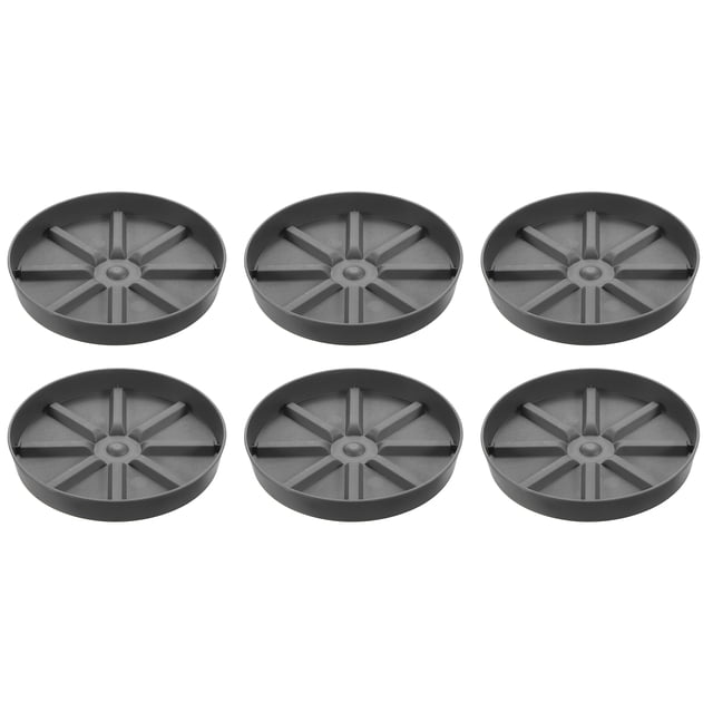 Unique Bargains Plant Pot Saucers 10.5 Inch, 6 Pack Plastic Round Plant Pot Flower Drip Tray, Gray
