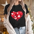 thumbnail image 6 of POTETI Women Valentines Womens T Shirts Long Sleeve,Women's Valentine's Day Gifts for Wife Black Short Sleeve Blouse Casual Sweetheart Print Crew Neck Tops, 6 of 6