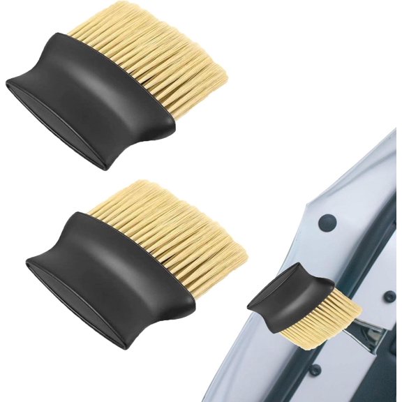 2 Pcs Car Cleaning Brush Interior | 2 Soft Bristle Brushes for Car Detailing - Car Detailing Supplies for Car Dashboard, Outlets