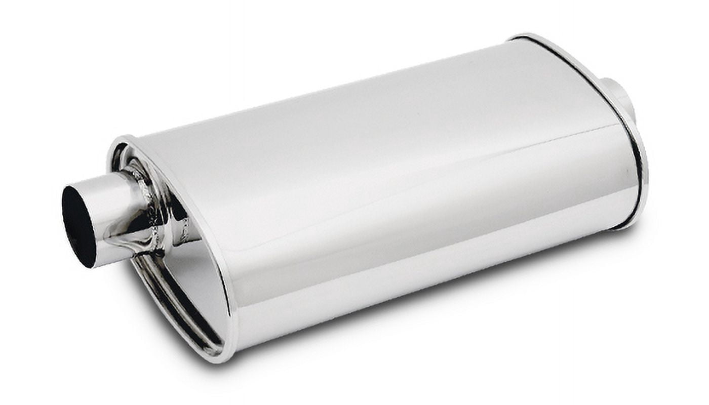 Vibrant Performance 1106 VIB1106 STREETPOWER OVAL MUFFLER, 2.5IN INLET/OUTLET (OFFSET-CENTER)