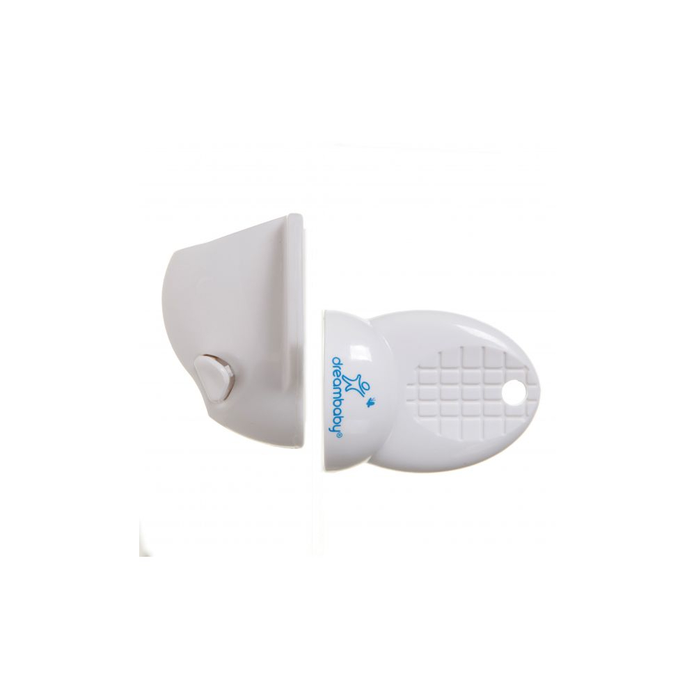 Dreambaby Adhesive Mag Lock 1 Key Cabinet Drawer Lock Plastic Magnet White, 2 Pack - image 5 of 7