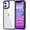 Purple, variant on for iPhone 11 Case Clear [Anti-Yellowing] Anti-Scratch Transparent Hard Back and Soft Edge [Military Grade Drop Protection] Shockproof Phone Cover - Black